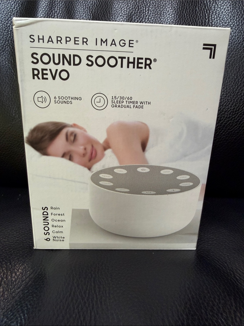 Sharper Image White and Gray Sound Soother Revo Sleep Machine
